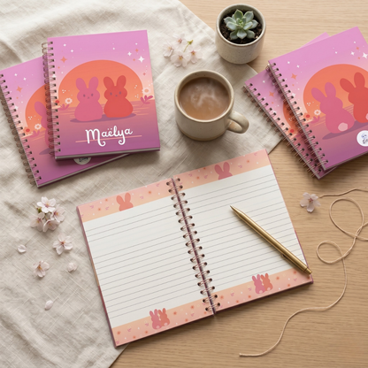 Carnet personnalisé – Lapin A5